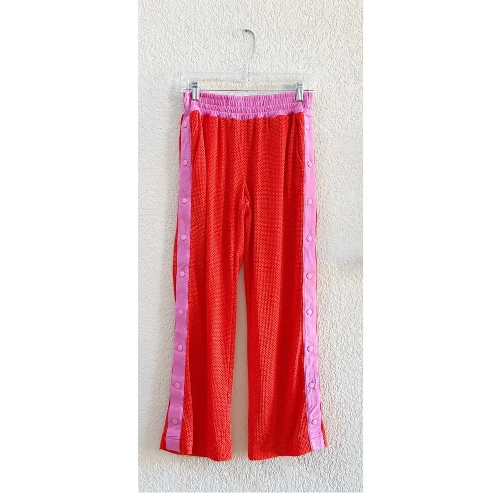 Free People Movement TrackSuit Nothing But Net Activewear Loungewear Pink Orange - Picture 5 of 13